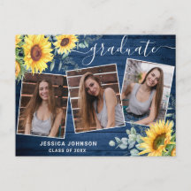 Invitación a la fiesta de graduación de Sunflowers