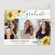 Invitación a la fiesta de graduación de Sunflowers