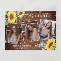 Invitación a la fiesta de graduación de Sunflowers