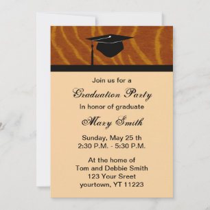 Invitación a la fiesta de graduación de tigres de