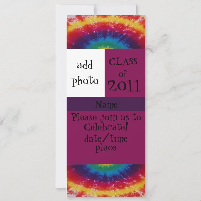 Invitación a la fiesta de graduación de tinta (Anverso)