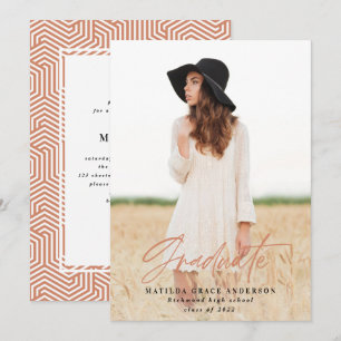 Invitación a la fiesta de graduación de tipografía