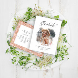 Invitación a la fiesta de graduación de tipografía