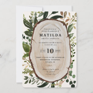 Invitación a la fiesta de graduación de trozos de 