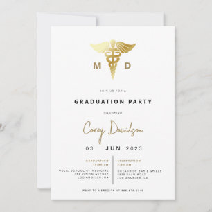 Invitación a la fiesta de graduación de una escuel