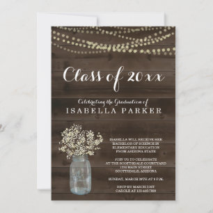 Invitación a la fiesta de graduación de una mujer