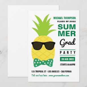 Invitación a la fiesta de graduación de verano de 