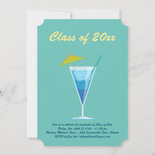 Invitación a la fiesta de graduación de verano - T