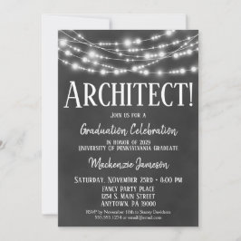 Invitación a la fiesta de graduación del arquitect