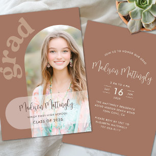 Invitación a la fiesta de graduación del Boho Arch