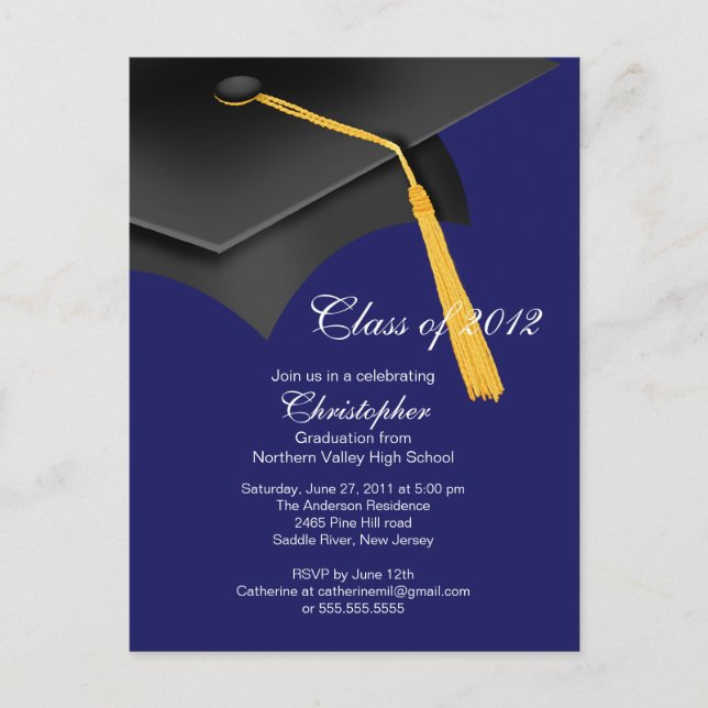 Invitación a la fiesta de graduación del Cabo de G (Anverso)