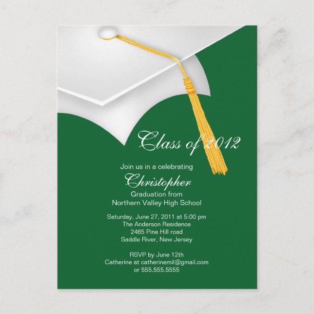 Invitación a la fiesta de graduación del Cabo Verd (Anverso)