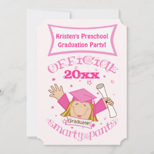 Invitación a la fiesta de graduación del chica