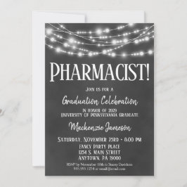Invitación a la fiesta de graduación del farmacéut