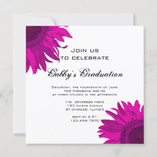 Invitación a la fiesta de graduación del girasol d