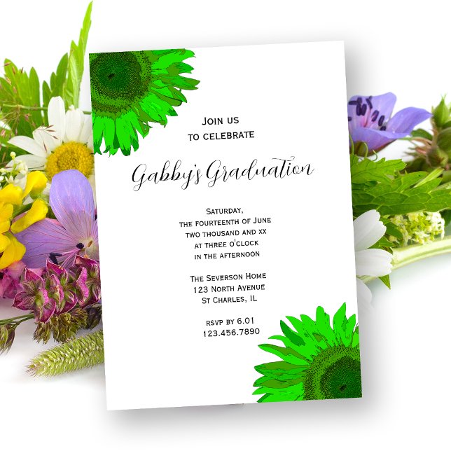Invitación a la fiesta de graduación del girasol v (Subido por el creador)