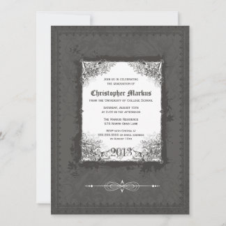Invitación a la fiesta de graduación del marco de 