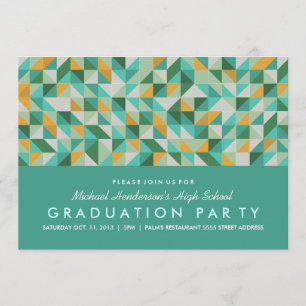Invitación a la fiesta de graduación del mosaico d