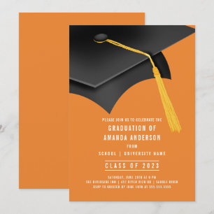 Invitación a la fiesta de graduación del Naranja d