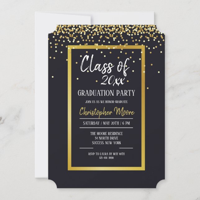 Invitación a la fiesta de graduación del polvo de  (Anverso)