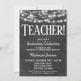 Invitación a la fiesta de graduación del profesor