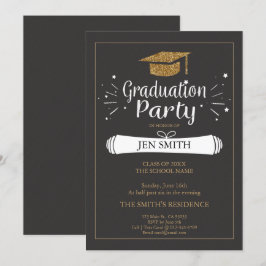 Invitación a la fiesta de graduación del Purpurina