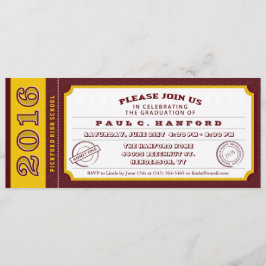 Invitación a la fiesta de graduación del Ticket Re