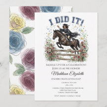 Invitación a la fiesta de graduación ecuestre