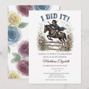 Invitación a la fiesta de graduación ecuestre