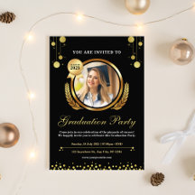 Invitación a la fiesta de graduación elegante de c