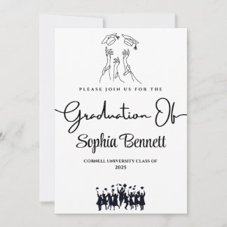 Invitación a la fiesta de graduación elegante del 