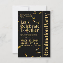 Invitación a la fiesta de graduación elegante en n