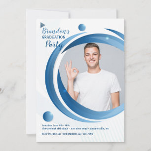 Invitación a la fiesta de graduación en círculo an