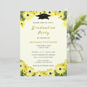 Invitación a la fiesta de graduación enmarcada de