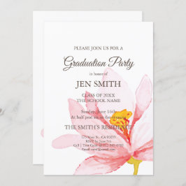 Invitación a la fiesta de graduación floral de acu