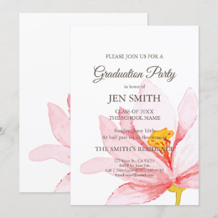Invitación a la fiesta de graduación floral de acu