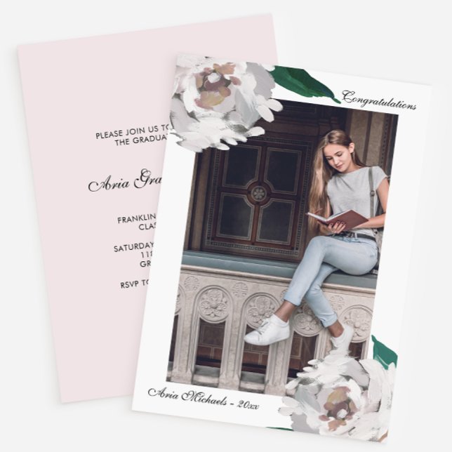 Invitación a la fiesta de graduación floral de acu (Subido por el creador)