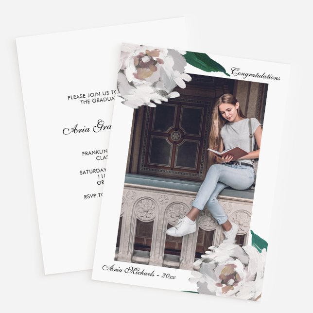 Invitación a la fiesta de graduación floral de acu (Subido por el creador)