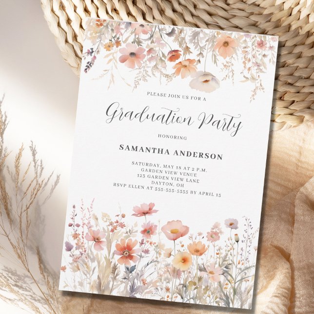 Invitación a la fiesta de graduación floral de Pea (Subido por el creador)