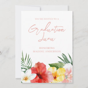 Invitación a la fiesta de graduación floral tropic