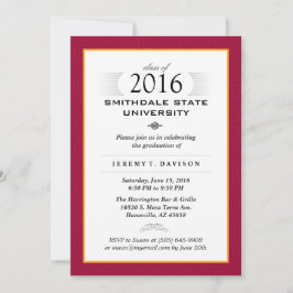 Invitación a la fiesta de graduación formal de roj