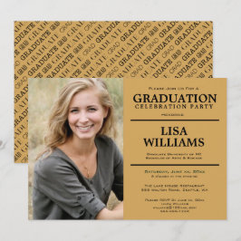 Invitación a la fiesta de graduación fotográfica