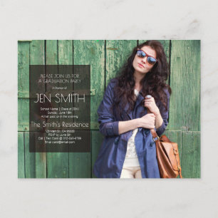 Invitación a la fiesta de graduación fotográfica.