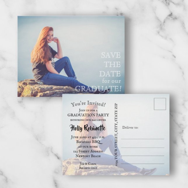 Invitación a la fiesta de graduación fotográfica (Subido por el creador)