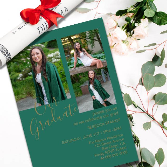 Invitación a la fiesta de graduación fotográfica (Subido por el creador)