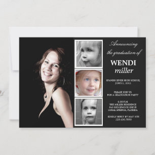 Invitación a la fiesta de graduación fotográfica