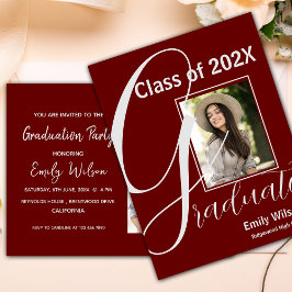 Invitación a la fiesta de graduación fotográfica G