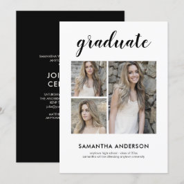 Invitación a la fiesta de graduación fotográfica S