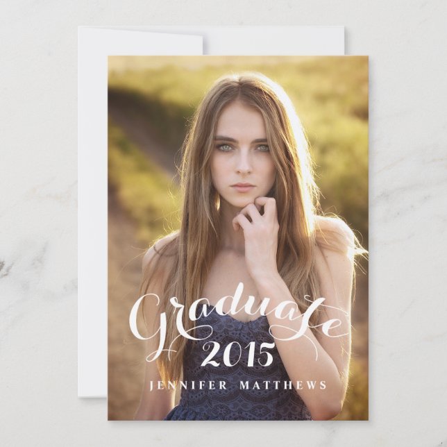 Invitación a la fiesta de graduación fotográfica S (Anverso)