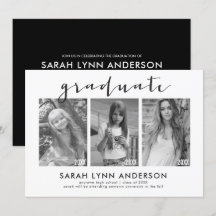 Invitación a la fiesta de graduación fotográfica T